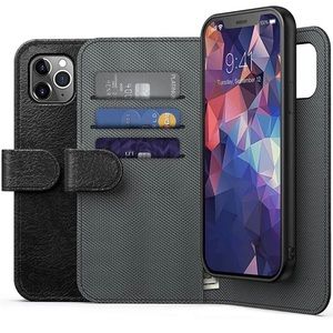 iPhone 11 Pro Max Leather Wallet Case, with Card Holder Card Slots Cover